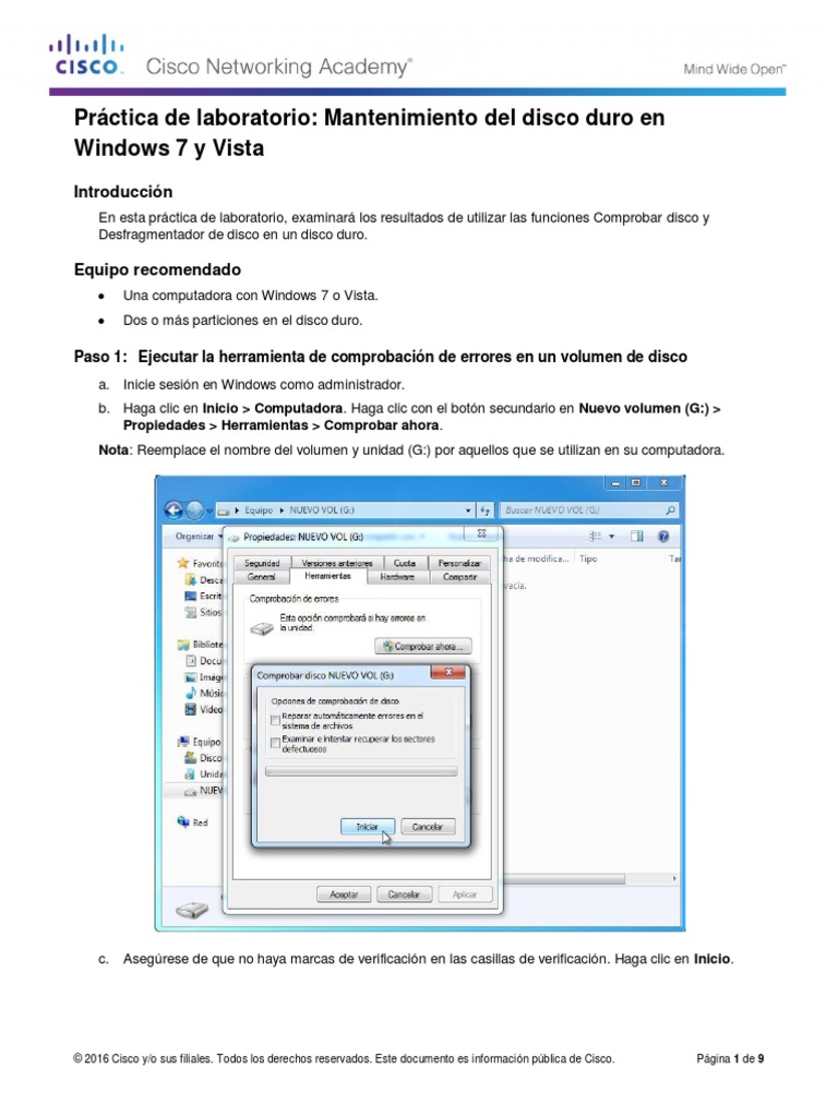 6.1.4.2 Lab Hard Drive Maintenance in Windows 7 and Vista PDF PDF