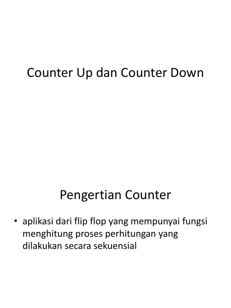 Counter Up Dan Counter Down | PDF