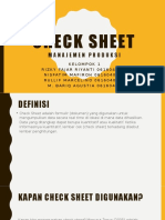 Manajemen Produksi dengan Check Sheet