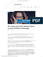 10 Cosas Que NO Debes Hacer Si Eres Project Manager