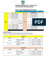 Jadual Waktu Sesi Persekolahan Sks13skk 2020 - Hitam Putih