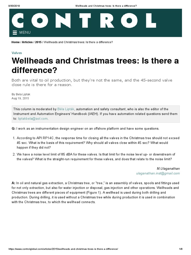 Wellheads and Christmas Trees Is There A Difference PDF Gases