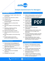Training Needs Analysis Questionnaire For Managers