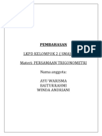 Pembahasan LKPD Persamaan Trigonomoetri