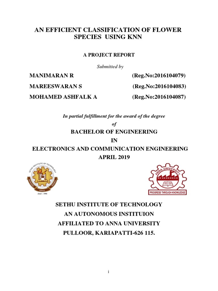 Classification of Flower Species Final | PDF | Machine Learning ...