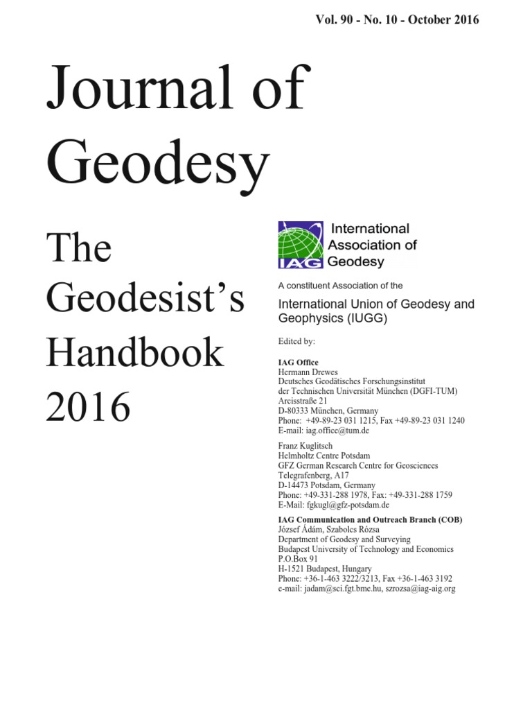 Drewes2016 Pdf Geodesy Planetary Science