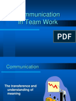 Communication in Team Work