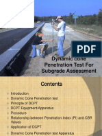 Dynamic Cone Penetration Test For Subgrade Assesment