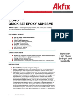 Fast Curing Epoxy Adhesive with High Shear Strength