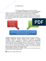 Concept and Types of Foreign Collobarations