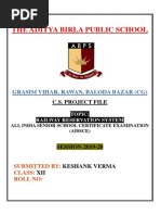 Computer Science Class-XII (2021-22) (Investigatory Project) | PDF | My ...