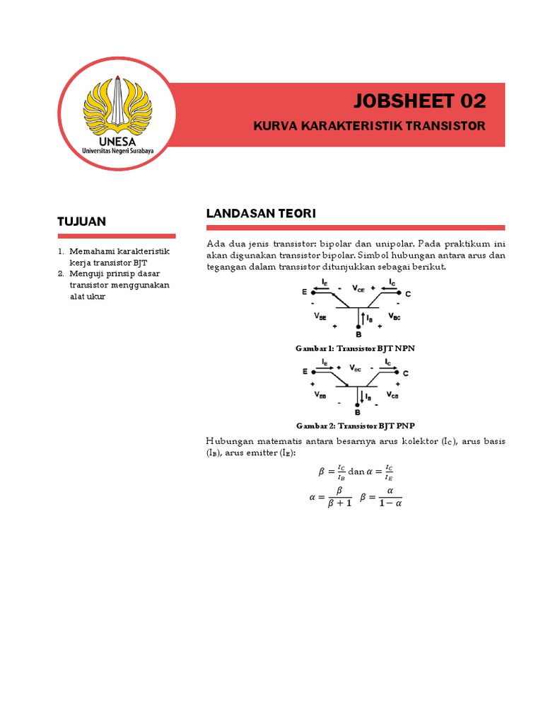 Kurva Karakteristik Transistor BJT | PDF