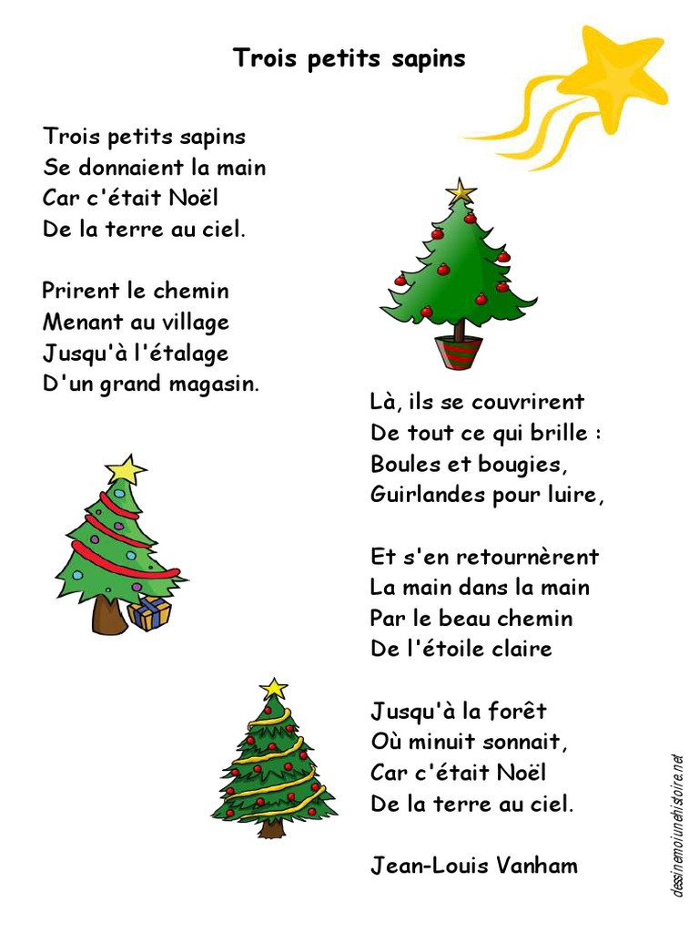 Trois Petit Sapins De Jean Louis Vanham Poésie Trois Petits Sapins Jean Louis Vanham | PDF