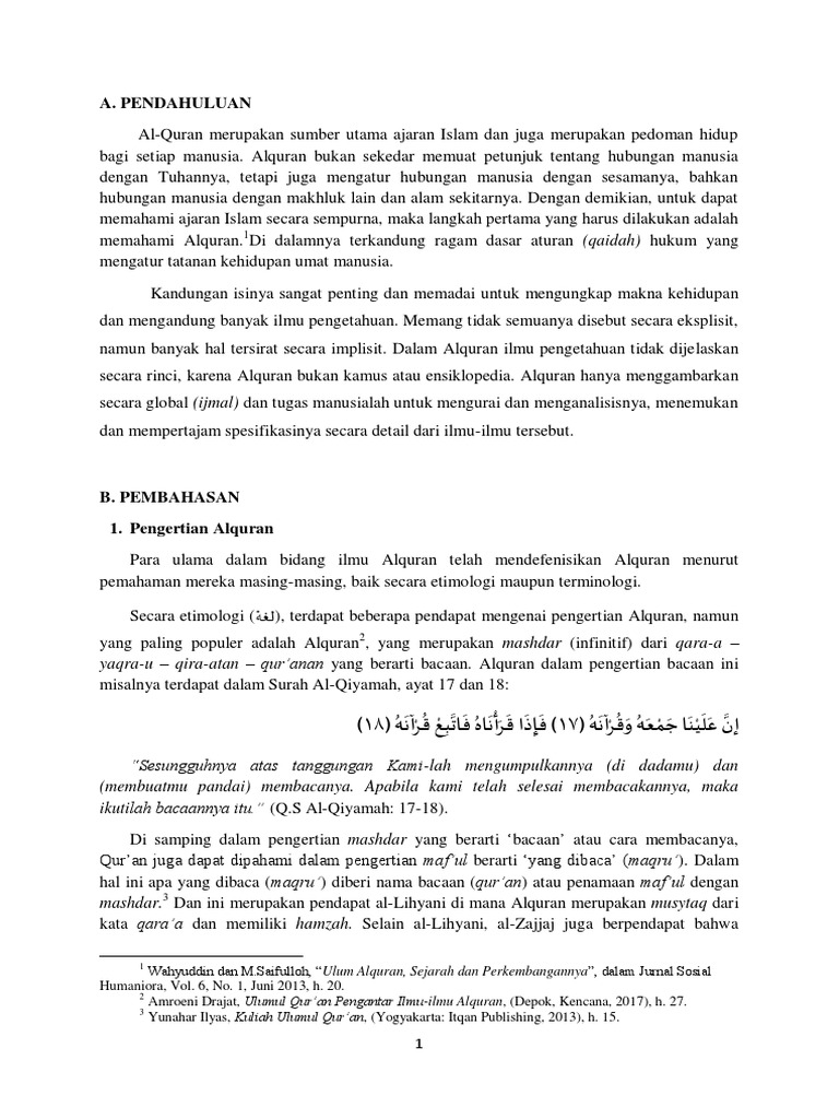 Makalah Al Quran Al Karim Pdf