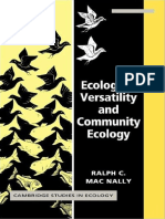 Libro - ECOLOGICAL VERSATILITY AND COMMUNITY ECOLOGY PDF