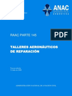 Boletín Oficial 2.010-11-25-Administración Nacional de Aviación Civil-Resolución 980 2.010-Anexo 12-RAAC Parte 145-Talleres Aeronáuticos de Reparación