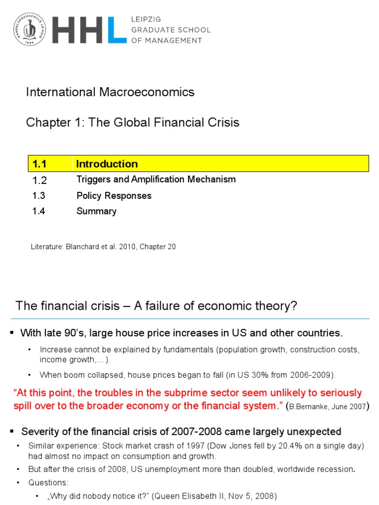 Global Financial Crisis: Causes & Responses | PDF | Collateralized Debt ...