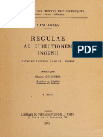 Descartes, R. Regulae Ad Directionem Ingenii. Texte Latin Ed. Gouhier
