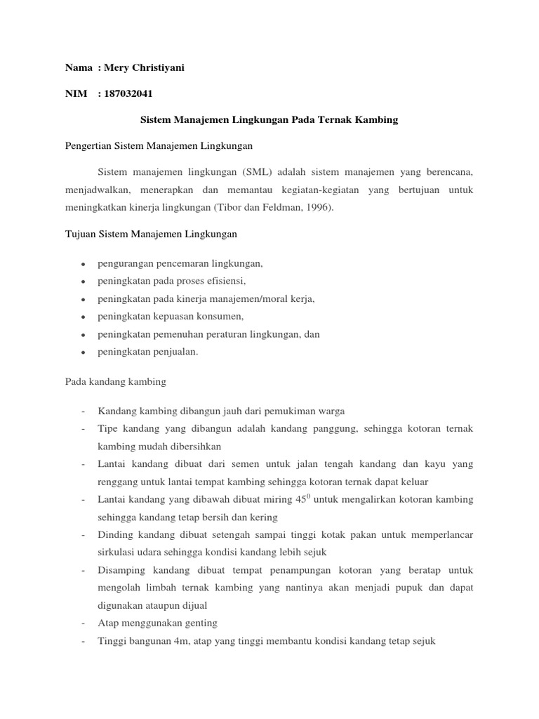 SML Ternak Kambing | PDF