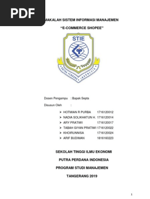 Makalah Sistem Informasi Manajemen Pada Shoope