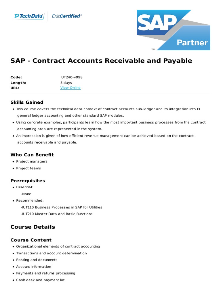 Contract Accounts Receivable and Payable 2 | PDF | Business | Computers