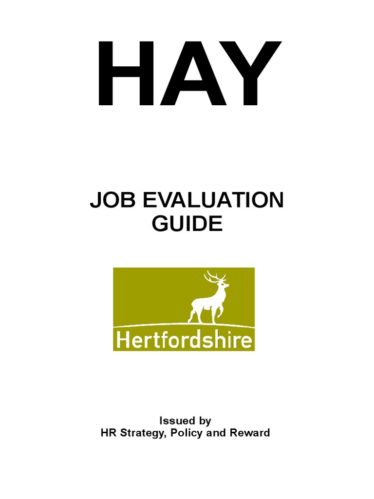 HAY Job Evaluation Guide Overview | PDF | Evaluation | Decision Making
