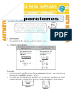 Proporciones para Sexto de Primaria