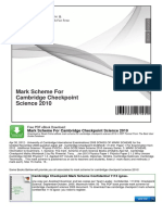 Mark Scheme For Cambridge Checkpoint Science Scheme For Cambridge Checkpoint Science