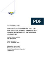 Evaluasi Reliability Engine Fuel and Control Pada Pesawat Boeing 737-800