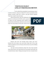 Teknologi Bahan - Perkembangan Teknologi Beton