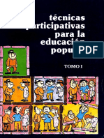 Técnicas Participativas Para La Educación Popular Seleccion Tomo I