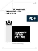 VM 3156 Eriez Feeder Model HS46 HS66 IOM