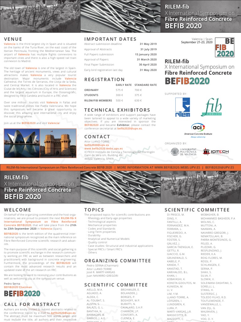 BEFIB 2020: Fibre Reinforced Concrete Symposium | PDF | Nature