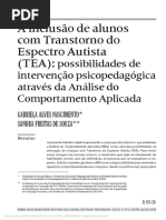 A inclusão de alunos com transtornos do espectro autista
