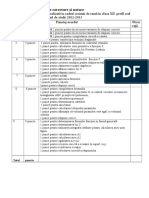 Barem de Corectare A Tezei La Matematică Clasa XII A Profil Real.