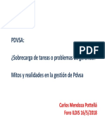 Mendo Potellá, Carlos. PDVSA, Sobrecarga de Tareas o Problemas de Gerenci.