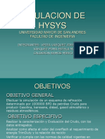 Hysys Simulacion