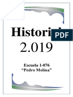 Historial 2019 Escuela Pedro Molina