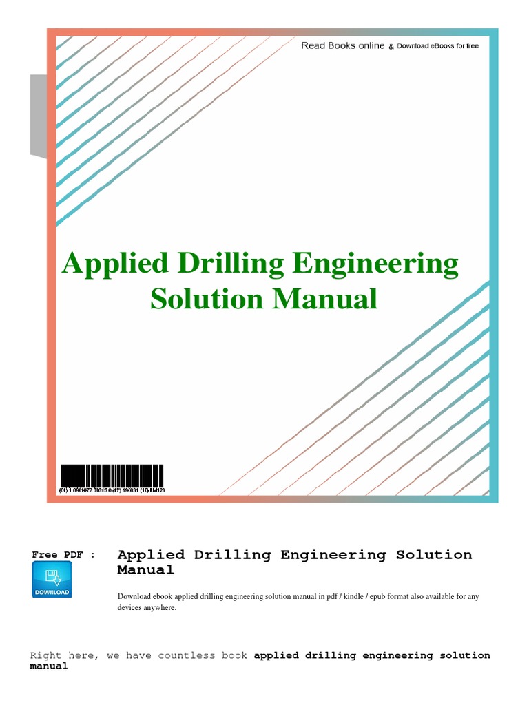 Applied Drilling Engineering Solutions PDF | PDF | Technology & Engineering