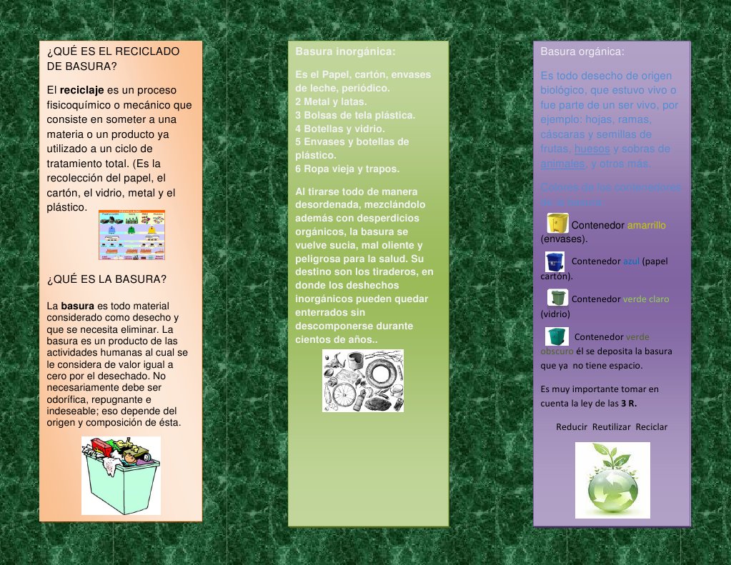 Guía de Reciclaje y Manejo de Basura | PDF | Residuos | Materiales