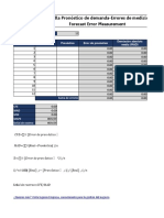 Plantilla Error de Pronostico Forecast Error