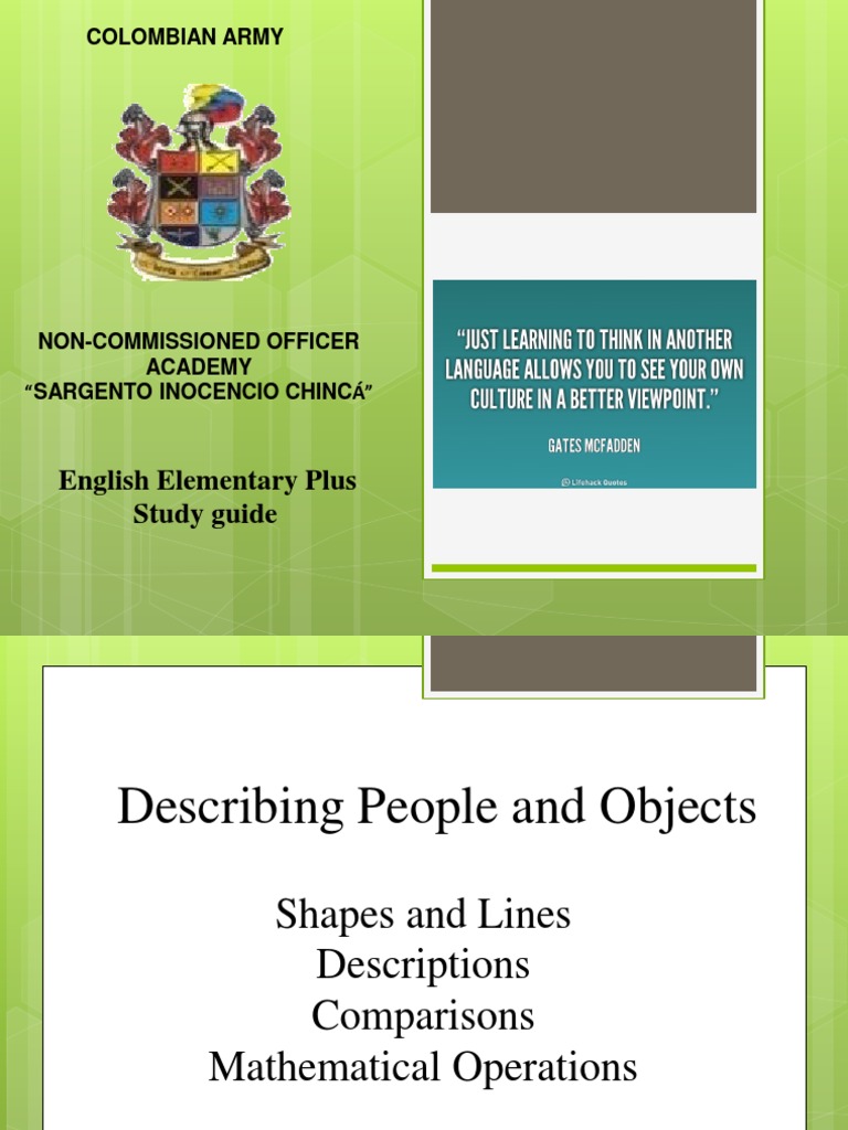 1 Describing People and Objects | PDF | Philology | Language Arts ...
