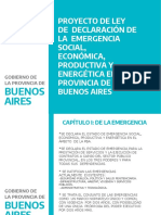 Proyecto de Ley EMERGENCIA PROVINCIA DE BUENOS AIRES