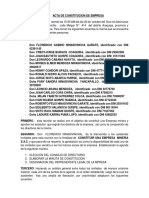 Acta de Constitucion de Empresa