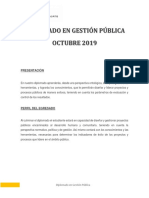 Diplomado Gestion Publica 2019-2