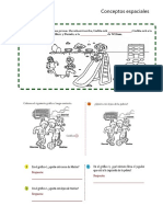 Conceptos espaciales dibujos oraciones