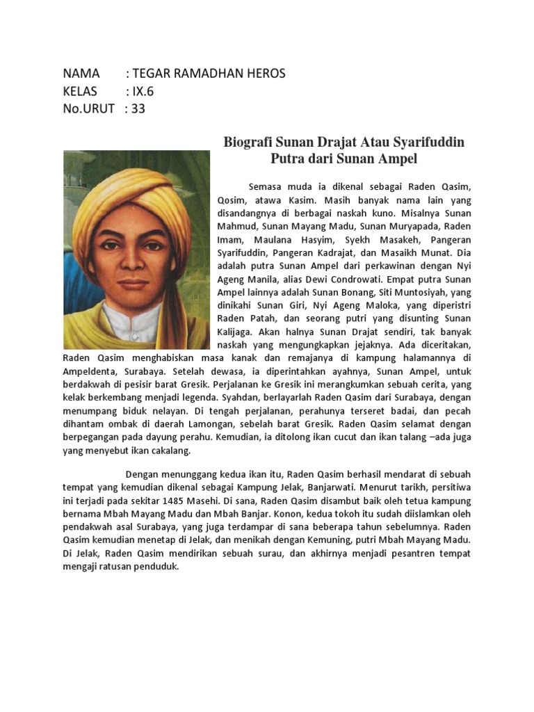 Biografi Sunan Drajat