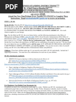 1-NU COMPLETE INDIGENOUS STANDING INSTRUCTIONS