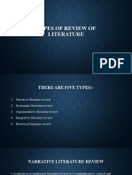 Types of Review of Literature