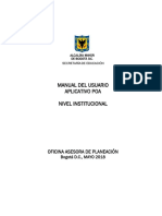 Manual Del Usuario - Aplicativo Poa - Institucional 20180